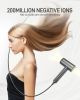 Hair Dryer with Concentrator Nozzle high Speed Blow Negative Ionic 110, 000 RPM Travel Mini for Curly Portable Small Professional Gray Salon brushless
