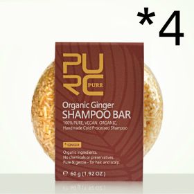 Purc Hand-Extracted Soap, Anti-Dandruff, Oil-Control Nourishing Handmade Soap, Spot Fleece-Flower Root And Ginger Shampoo Soap (Option: Ginger fragrance-4PCS)