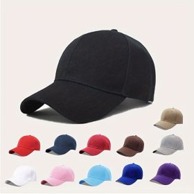 Candy Color Simple Baseball Cap Women Sunscreen Cotton Sports Hat Trendy Dad Hats Unisex (Color: Purple)